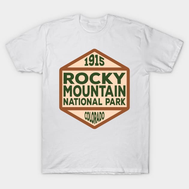 Rocky Mountain National Park badge T-Shirt by nylebuss